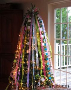 Multi Color Ribbons on Christmas Tree