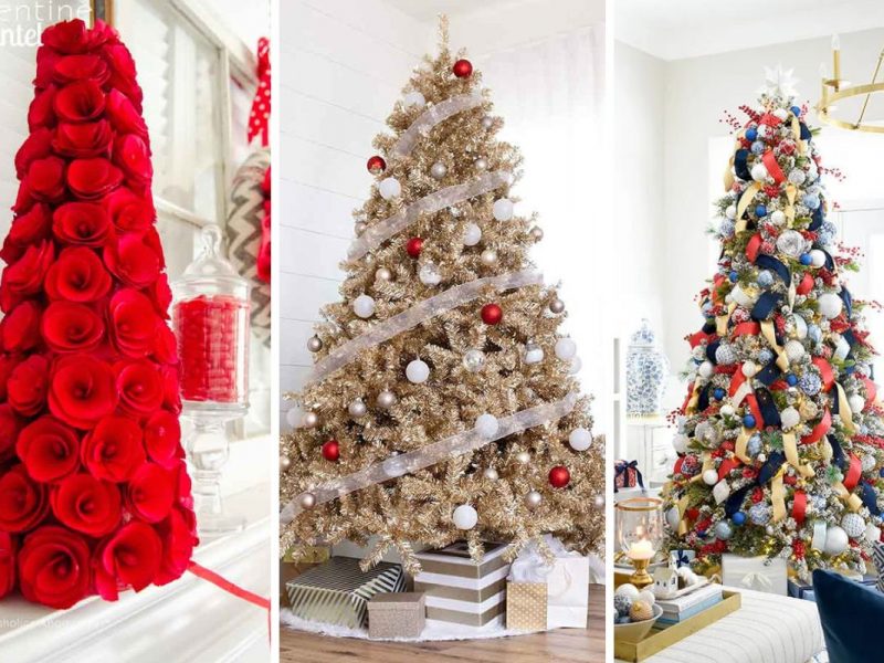 12 Modern Red and Gold Christmas Tree Ideas