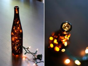 Outdoor beer bottle Christmas lights