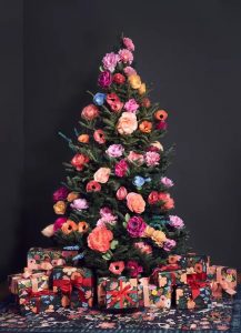 Floral Christmas Tree With Paper Petals