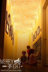 Hallway indoor Christmas sparkle 
