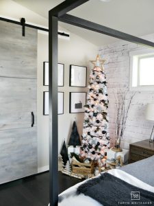 Black and White Christmas Pencil Tree
