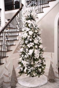 White Floral Christmas Tree