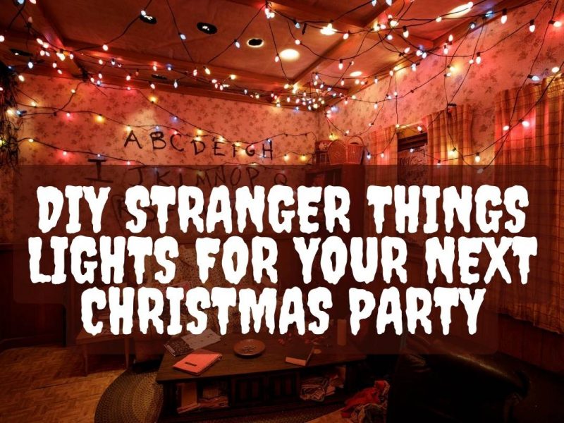 DIY stranger things lights for Christmas party