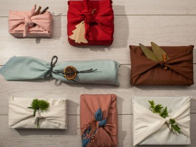 fabric gift wrapping